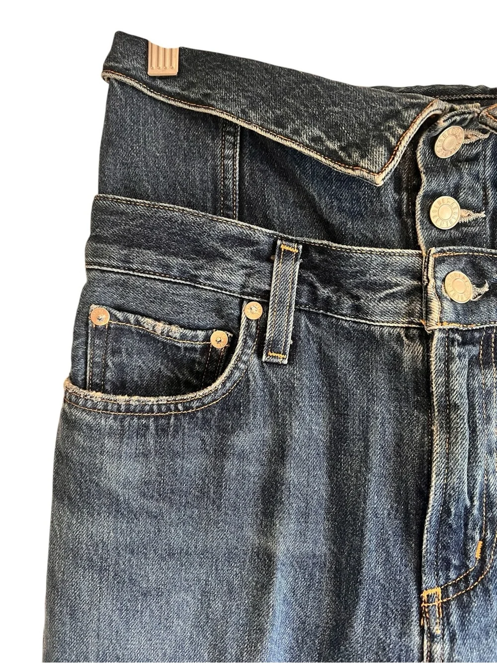 Agolde Vanna Corset jeans dark denim high waist size 27 excellent condition - Picture 8 of 14